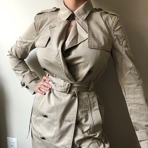 Khaki Beige Trench Coat